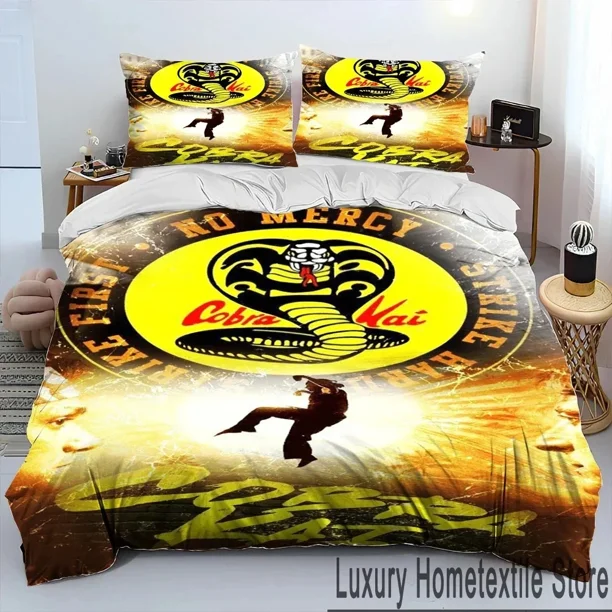 Cobra Kai Amanda TV Karate Comforter Bedding Set,Duvet Cover Bed Set Quilt Cover Pillowcase, Size Bedding Set kids Bed Sheets