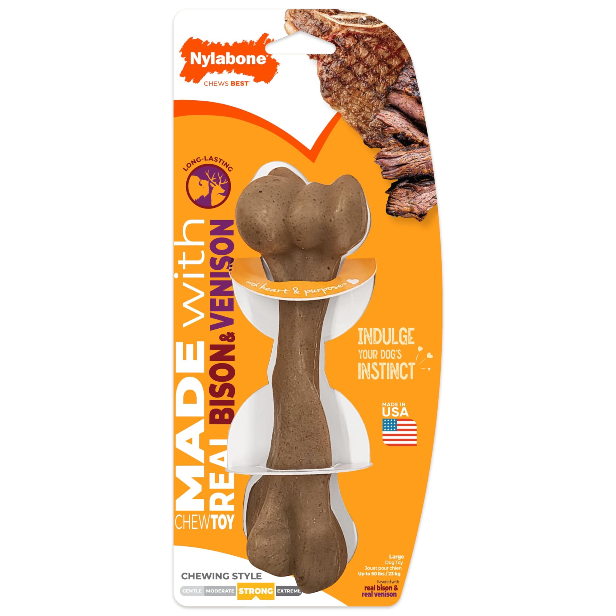 Juguete para Perro Nylabone Strong Chew Hueso Fémur Grande 23 kg