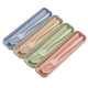thumbnail image 1 of Travel with Ease with our Eco-Friendly Wheat Straw Utensil Set - 4 Reusable Sets of Spoon, Chopstick, and Forks in a Portable Case for Travel, Picnic, and Camping, 1 of 5