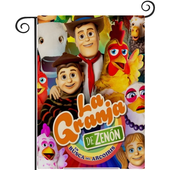 La Granja de Zenón-bandera de jardín temática. Regalo perfecto para fans, amigos y familiares, ideal para actividades al aire libre y decoración de fiestas.28CM*45CM