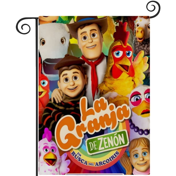 La Granja de Zenón-bandera de jardín temática. Regalo perfecto para fans, amigos y familiares, ideal para actividades al aire libre y decoración de fiestas.28CM*45CM