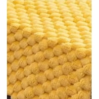Genérico - Piecera Plush Peludita 2 Plazas O King 70X190 Cm Color Amarillo