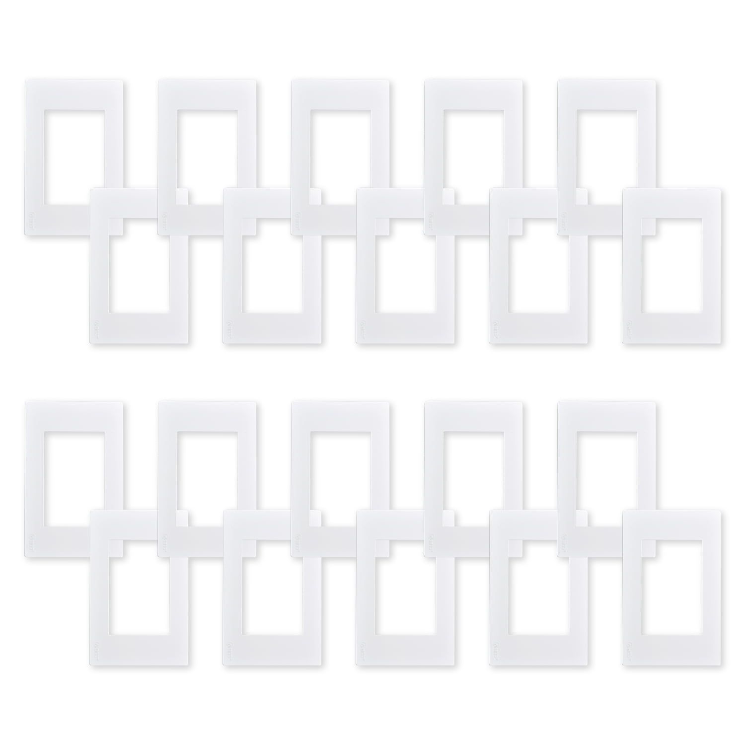 Want - Pack 20 Placas Triple Con Soporte Metálico - Blanco