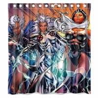 Pinghai - Cortina De Ducha De X-Men Storm Con Ganchos (167 X 183 Cm)