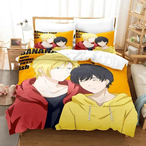 Banana Fish Bedding Set Duvet Cover Bed Set Quilt Cover Pillowcase Comforter Boys Adult Bedding Set Bed Sheets