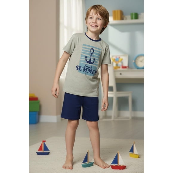 Pijama Algodón Niño Estampado Enjoy Summer verde 10
