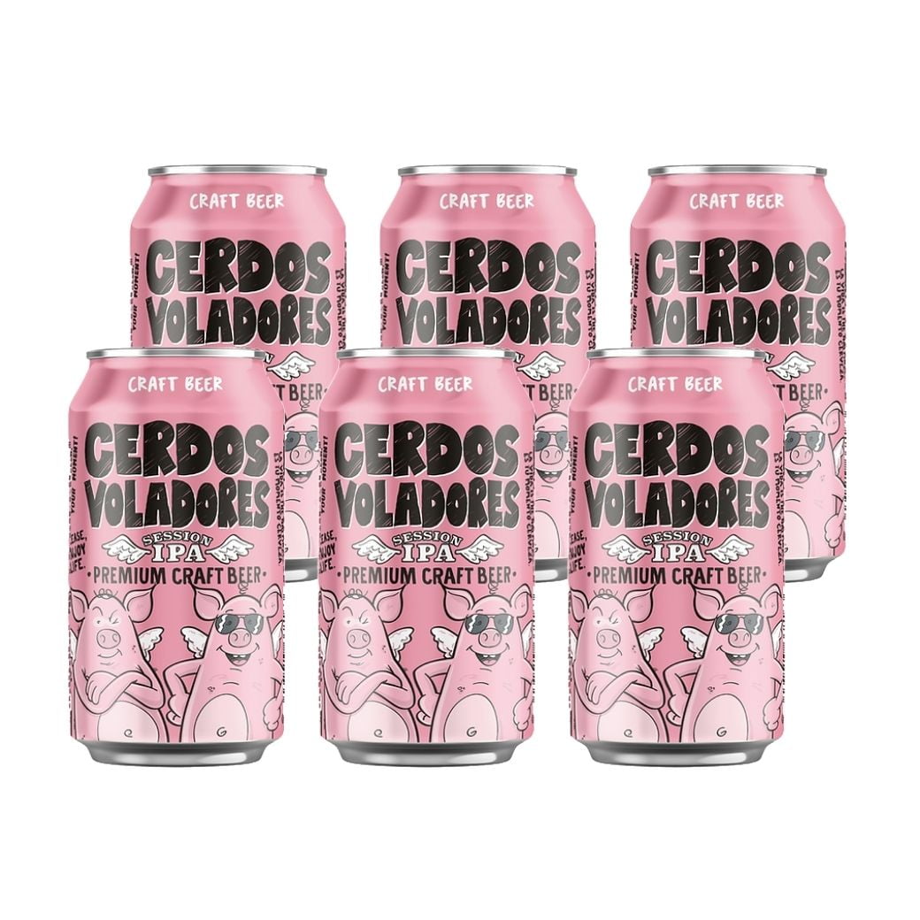 Barcelona Beer - Pack 6 Cervezas Cerdos Voladores Lata 330