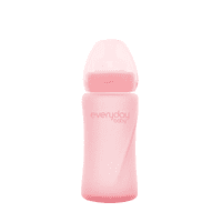 Everyday Baby - Mamadera De Vidrio Healthy 240 Ml Rosado