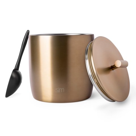 Simple Modern - Cubitera Simple, Moderna, Aislada Al Vacío, De Acero Inoxidable De 3 Litros