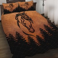 Milsleep - Love Horses - Juego De Edredón Personalizado De Caballos