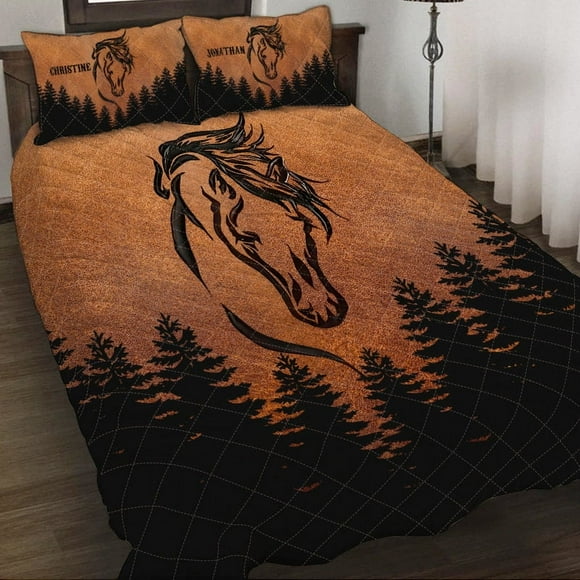 Juego De Edredón Milsleep Love Horses Personalizado 3 Piezas