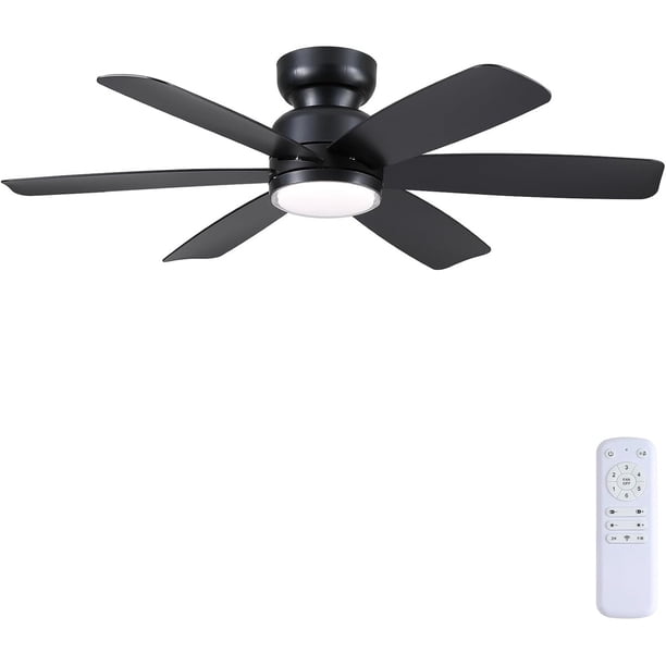 Ventilador de Techo Kviflon de 46 Pulgadas, 6 Aspas, Luz LED y Control Remoto