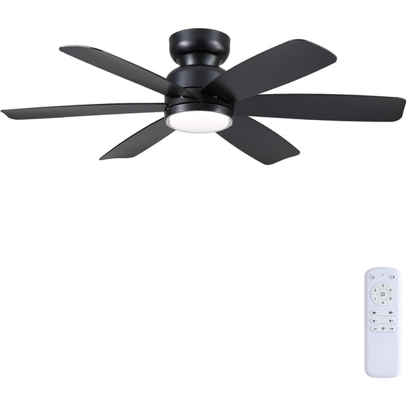 Ventilador de Techo Kviflon de 46 Pulgadas, 6 Aspas, Luz LED y Control Remoto