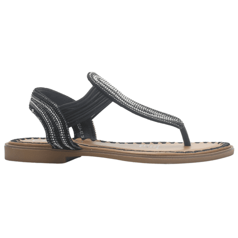 Sandalia De Mujer Negro Casual Chalada Greca-67