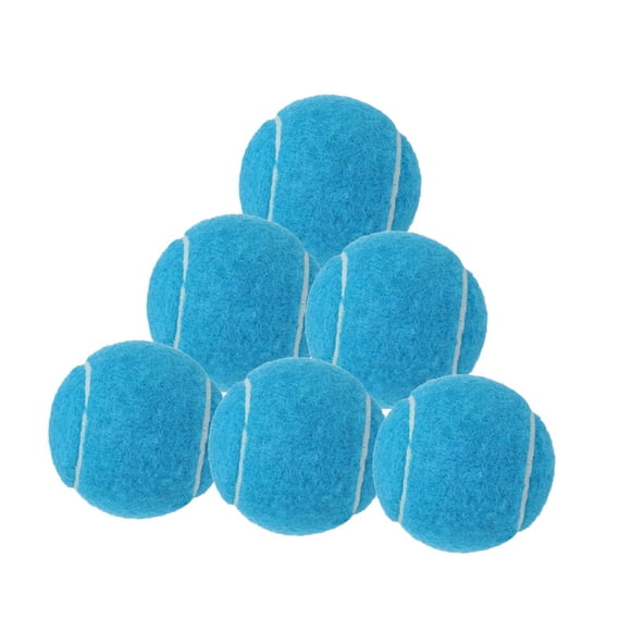 6 PPCS Balls de tenis para el entrenamiento para principiantes que practican bolas de entrenamiento de tenis para perros de mascotas 64 mm de diámetro Azul