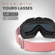 thumbnail image 2 of Gafas de esquí OutdoorMaster OTG 100% con protección UV, color blanco, 2 of 7