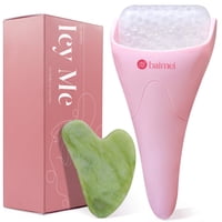 Herramientas Faciales Baimei Rodillo De Hielo De Crioterapia Y Gua Sha Rosa