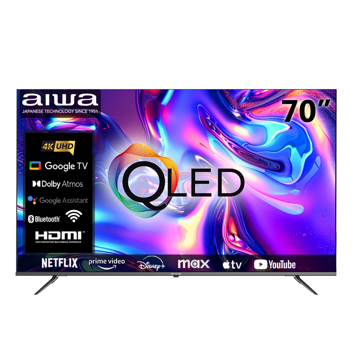 Aiwa - Smart Tv 70 4k Ultra Hd Qled Google Tv Aw-70b4qfg