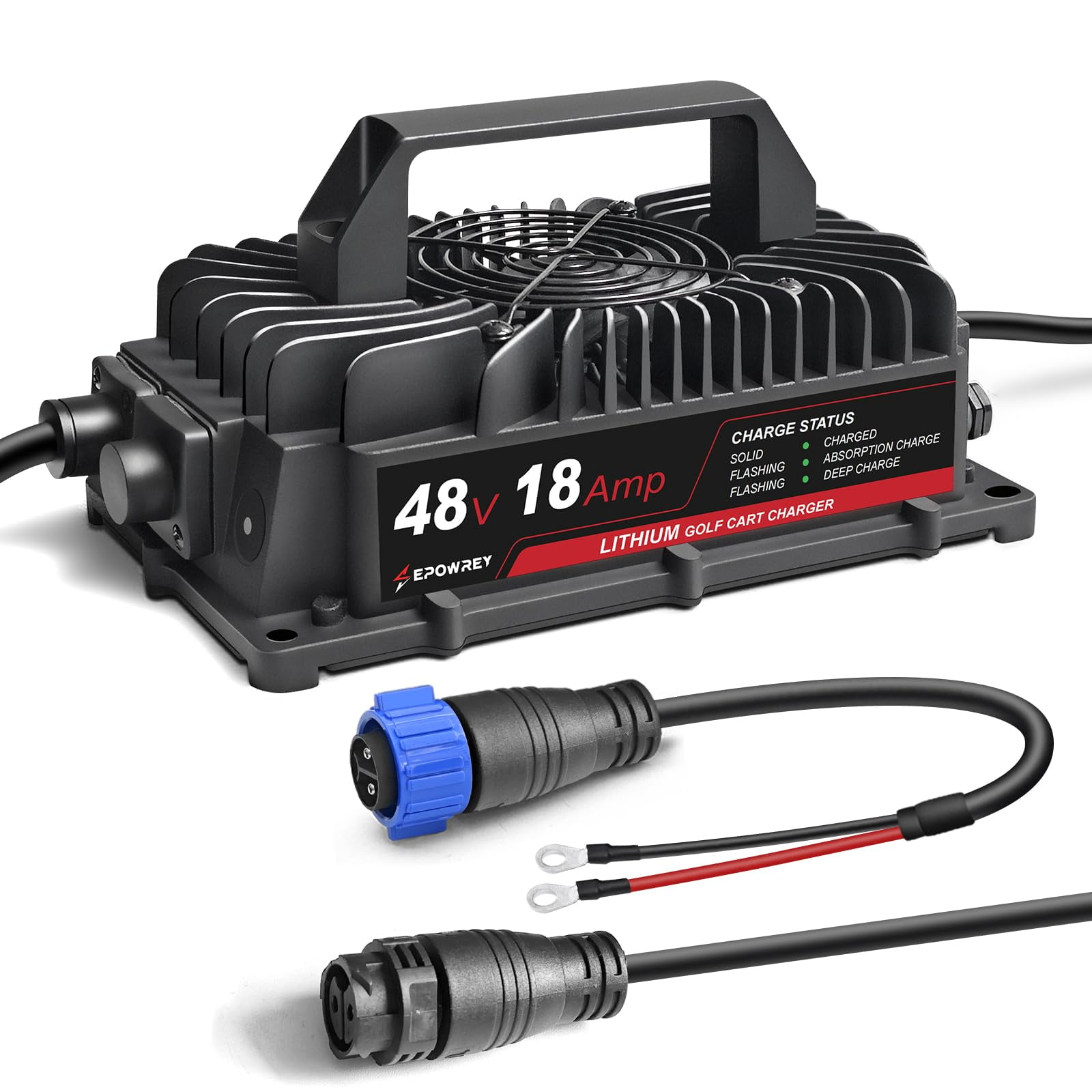 Cargador De Batería Epowrey 18amp Para Batería De Carrito De Golf Lifepo4 De 48 V