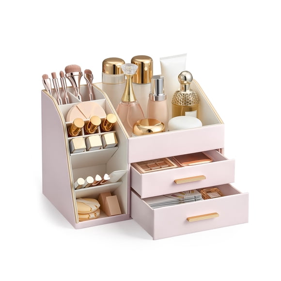 Caddy Lolalet Organizador de 3 Niveles en Cuero PU Rosa