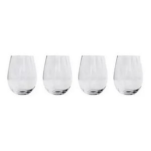 Genérico - Set 4 Vasos Vidrio Cristal Redondo Wayu 580Ml Liquido Coctel