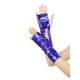 thumbnail image 4 of INSPIRE CHIC Guantes cortos sin dedos metálicos brillantes para mujer, calentadores de brazos brillantes para cosplay de Halloween, 1 par, azul, talla única, 4 of 6