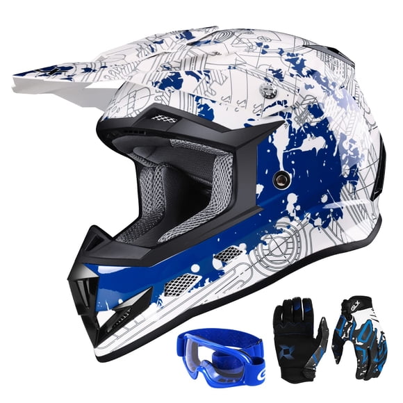 Casco GLX GX623 DOT para niños y jóvenes, todo terreno, moderno, grande