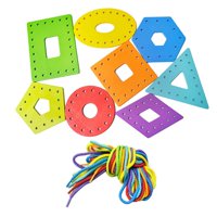 Magideal - Tarjetas De Cordones De Madera, Juguetes De Viaje, Preescolar, Juego De Enhebrar, Educativos Para Niños, Regalos Del Día De San Valentín, Juguetes De