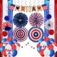 thumbnail image 1 of Set de decoración para fiesta HipTree 100 piezas rojo, blanco y azul USA, 1 of 9