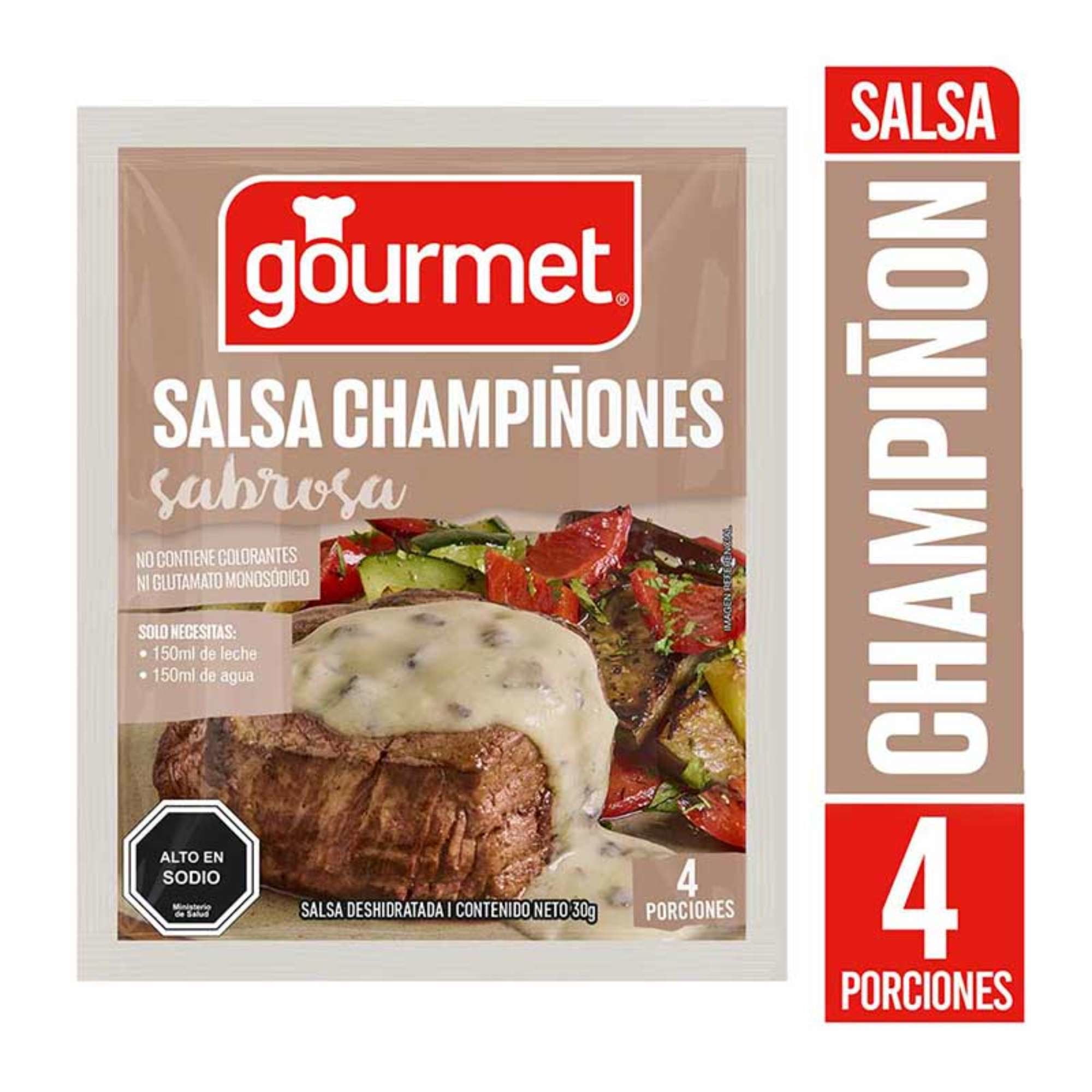 Salsa Champiñones (4 Porciones) Sobre 30 g Gourmet