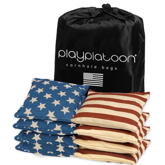 Juego de 8 bolsas Cornhole Bags Play Platoon resistentes a la intemperie