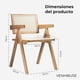 thumbnail image 4 of Silla Comedor o sitial  Chandigarh Ratán Madera Natural Venhoouse, 4 of 8