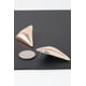 thumbnail image 2 of Aretes Fashnzfab Modernos Triangulares De Botón Oro y Plata, 2 of 4