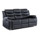 thumbnail image 4 of Sofa Santi Black Reclinable 3 Cuerpos Con Posavasos, 4 of 7