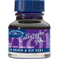 Tinta De Caligrafía Winsor & Newton Violet, Botella De 30 Ml (1 Oz)