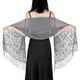 thumbnail image 1 of Floral Lace Scarf for Women - Lightweight Shawl Wrap with Fringe for Evening Dresses and Weddings, 1 of 5