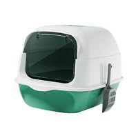 Ioensy - Caja De Arena Para Gatos Con Capucha Y Tapa, Bandeja De Arena Para Gatos Reutilizable, Grande, Antisalpicaduras, Verde