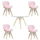 thumbnail image 1 of Comedor Mesa Redonda de Vidrio Rosa, 1 of 4