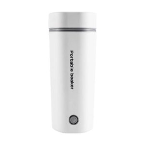 Magideal - Hervidor De Agua Portátil Para Coche, Taza Con Termostato De 55 Degreec, Hervidor Eléctrico De Invierno De 350Ml De Material Acero Inoxidable 304 De Calentamiento , Blanco