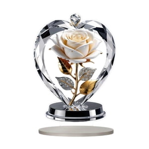 Bothyi - Letrero Acrílico Con Flores 2D, Atractivo Adorno Floral Para Estante, Chimenea, Porche, Estilo A