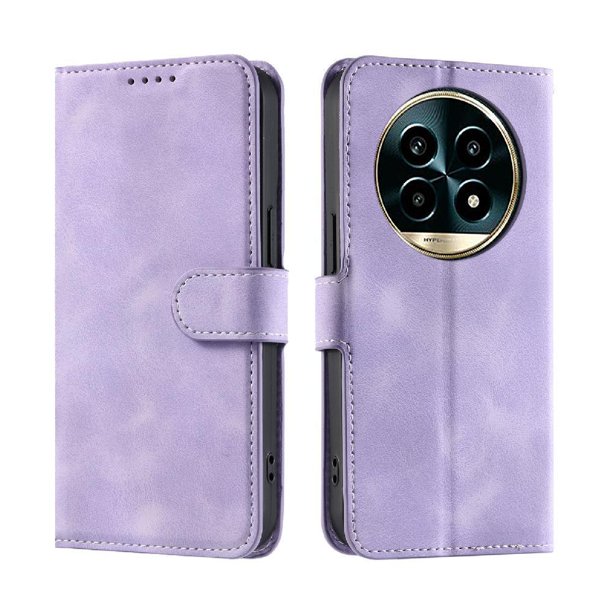 Funda Cartera para Realme 13 Plus Tapa con Ranuras, Soporte y Correa Morado