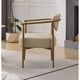 thumbnail image 1 of Beige PU color dining room chair, living room chair, bedroom chair, PU with foam back and seat,soft and comfortable seating, metal frame with water transfer pringting, wood grain visual, 1 of 3