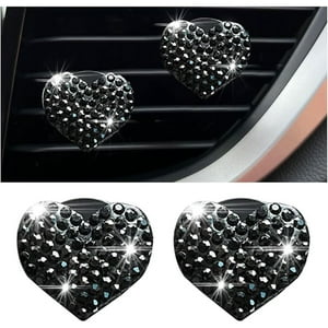 Veat00L - Clip De Ventilación Para Ambientadores De Automóviles, Diseño Exterior Amoroso, Diamantes De Imitación De Vidrio, Decoración Interior Brillante Del Automóvil, Hermosos Accesorios Para Mujeres Y Niñas