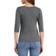 thumbnail image 3 of INSPIRE CHIC Camisetas de Mujer Mangas al Codo Cuello Barco Ajuste Ceñido Casual Camisetas Gris Oscuro XL, 3 of 6