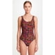 thumbnail image 1 of Traje de baño mujer reductor clásico estampado negro Talla M, 1 of 3