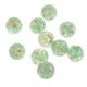 thumbnail image 3 of 10pcs perlas de papel de oro de cristal de murano cuentas redondas para joyería que hace verde, 3 of 5
