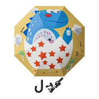 Magideal - Sombrilla Para Cochecito, Sombrilla Para Cochecito De Bebé Con Abrazadera De Verano, Protección Solar Ajustable De 360 Grados, Protector Solar Para Se Dinosaurio Azul