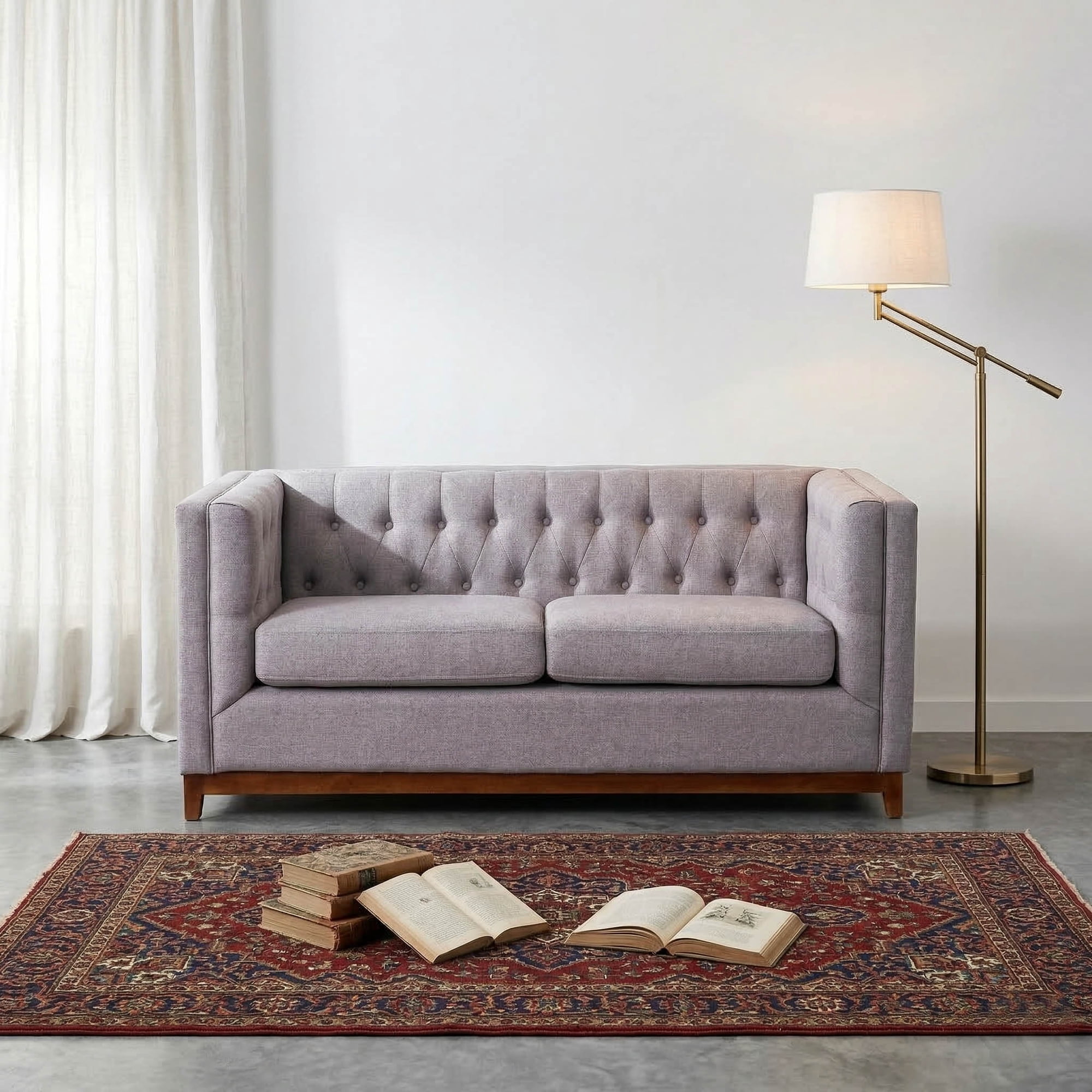 Latam Home - Sofa Roma 2c Lino Gris Claro