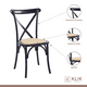 thumbnail image 4 of Comedor Mesa Color Madera y Metal Cross 180x90 + 8 Sillas Crossback Madera Rattan Negra, 4 of 8