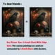 thumbnail image 4 of 1pc Gothic Crow Raven Skull Flowers & Candles Canvas Wall Art for Home Decor - Abstract Art Painting with Vibrant Colors - Perfect for Bathroom, Bedroom, Office, and Living Room - No Frame Needed, 4 of 5